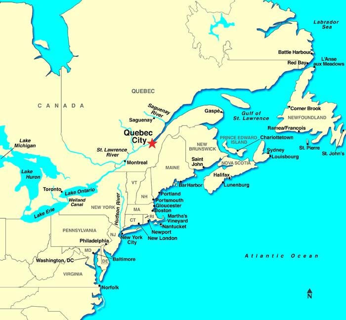 Quebec Borg kort af kanada
