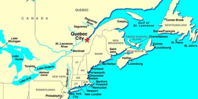 Quebec Borg kort af kanada