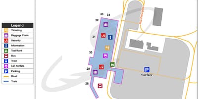 Kort af Quebec City flugvöllur