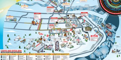 Kort af Quebec vetur kjötkveðjuhátíð